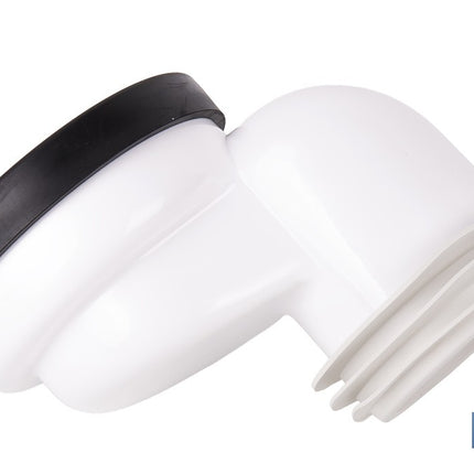Manguito súper excéntrico para inodoro con junta de goma | Compatible con tuberías de Ø90 y Ø110 mm