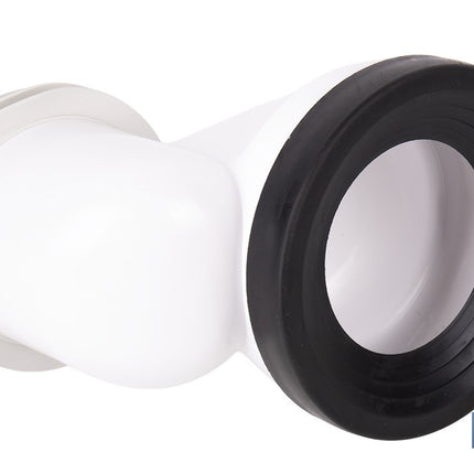 Manguito súper excéntrico para inodoro con junta de goma | Compatible con tuberías de Ø90 y Ø110 mm