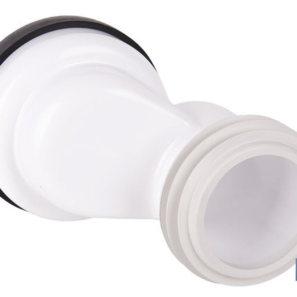 Manguito súper excéntrico para inodoro con junta de goma | Compatible con tuberías de Ø90 y Ø110 mm