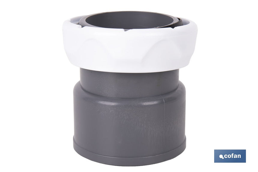 Enlace mixto 1 1/2 x 40 mm | Conector rosca a tubo liso con tuerca | Conector para sifón y tuberías de Ø40 mm