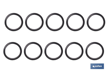 Bolsa de 10 gomas para válvula click-clack | Junta de caucho para cierre hermético | Medidas: Ø31-37 mm