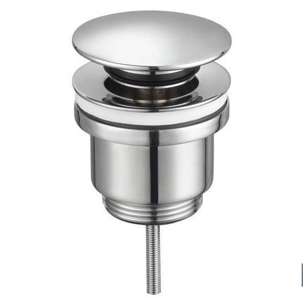 Válvula Click-Clack | Fabricada en Latón Cromado | Rosca 1 1/4 | Incluye Tapón Grande de Ø63 mm