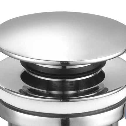 Válvula Click-Clack | Fabricada en Latón Cromado | Rosca 1 1/4 | Incluye Tapón Grande de Ø63 mm