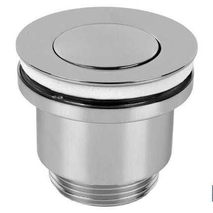 Válvula Click-Clack | Fabricada en Latón Cromado | Rosca 1 1/4 | Incluye Tapón Pequeño de Ø37 mm