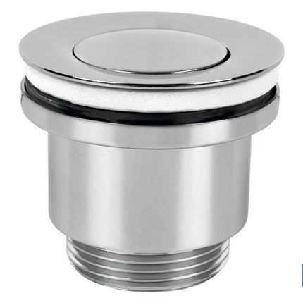 Válvula Click-Clack | Fabricada en Latón Cromado | Rosca 1 1/4 | Incluye Tapón Pequeño de Ø37 mm