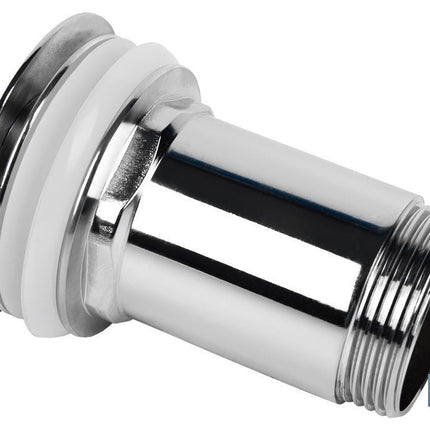 Válvula Click-Clack Larga | Fabricada en Latón Cromado |Rosca 1 1/4 | Incluye Tapón cromado grande de Ø63 mm