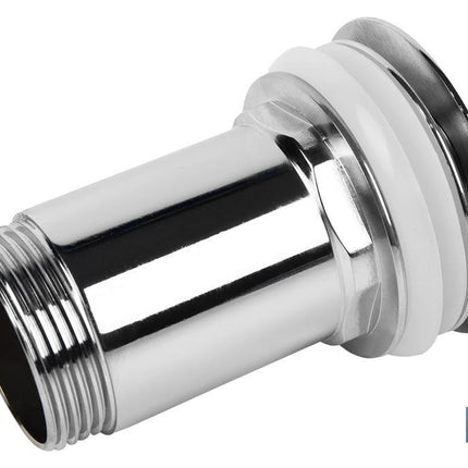 Válvula Click-Clack Larga | Fabricada en Latón Cromado |Rosca 1 1/4 | Incluye Tapón cromado grande de Ø63 mm