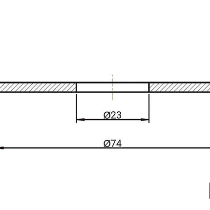 Goma Sin Cuello | Medidas: Ø23 x Ø74 x 3 mm | Para Cierre del Descargador | Cisterna Baja