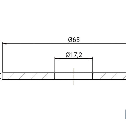 Goma | Ø17,2 x Ø65 x 3 mm | Para Cierre del Descargador | Tubo Estrecho