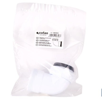 Codo rosca 1 1/2 con valona y tuerca loca | Adecuado para lavabos y fregaderos | Compatible con sifones estándar 1 1/2