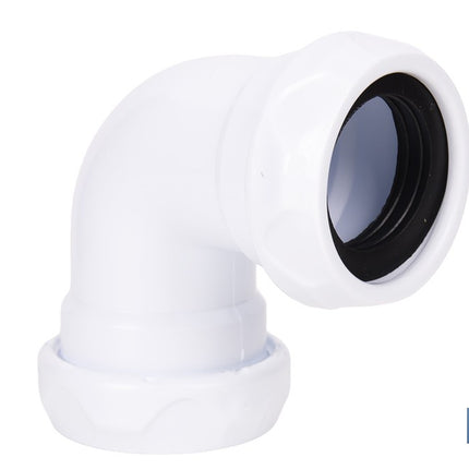 Codo con doble entrada roscada 1 1/2 | Incluye junta reductora cónica | Compatible con tuberías de Ø32 y Ø40 mm | Adecuado para lavabos y fregaderos