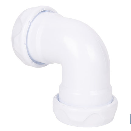Codo con doble entrada roscada 1 1/2 | Incluye junta reductora cónica | Compatible con tuberías de Ø32 y Ø40 mm | Adecuado para lavabos y fregaderos