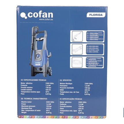 Limpiadora de alta presión | 1600 W | Caudal máximo 420 l/h | Presión máxima 130 bares | Sistema TSS