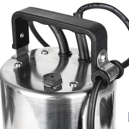 Electrobomba sumergible para aguas sucias | Potencia: 750 W | Caudal máximo: 13000l/h | 7 m de inmersión | Interruptor de flotador