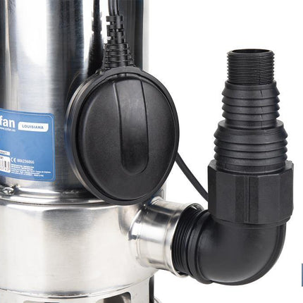 Electrobomba sumergible para aguas sucias | Potencia: 750 W | Caudal máximo: 13000l/h | 7 m de inmersión | Interruptor de flotador