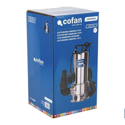 Electrobomba sumergible para aguas sucias | Potencia: 750 W | Caudal máximo: 13000l/h | 7 m de inmersión | Interruptor de flotador