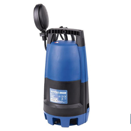 Electrobomba sumergible para aguas sucias y limpias | Potencia: 900 W | Caudal máximo: 18000 l/h | 7 m de inmersión | Interruptor de flotador