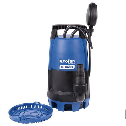 Electrobomba sumergible para aguas sucias y limpias | Potencia: 900 W | Caudal máximo: 18000 l/h | 7 m de inmersión | Interruptor de flotador