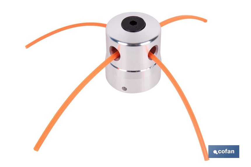 Cabezal multihilo universal para desbrozadora| Compatible con hilo precortado | Incluye llave hexagonal e hilo precortado