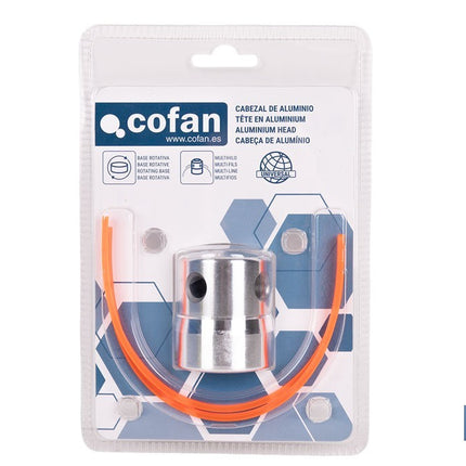 Cabezal multihilo universal para desbrozadora| Compatible con hilo precortado | Incluye llave hexagonal e hilo precortado