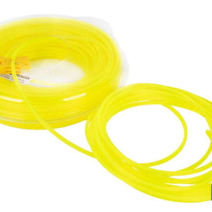 Hilo cuadrado de nylon para desbrozadora | Alta resistencia, compatible con mayoría de desbrozadoras | Medidas del hilo: 3 mm x 42 m