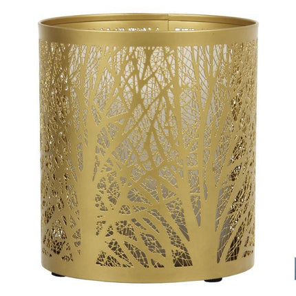 Difusor cilíndrico para aromaterapia | Capacidad de 100 ml | Forma cilíndrica con árboles en color dorado