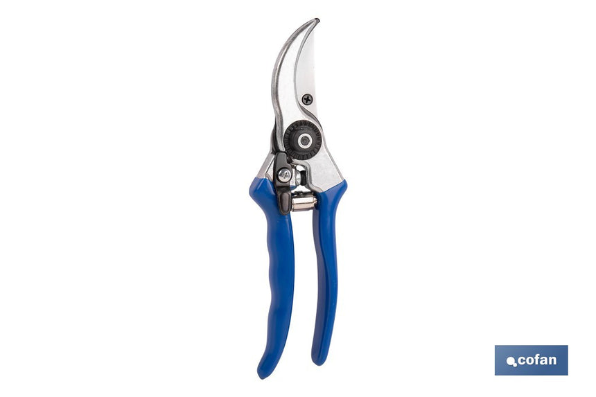 Tijeras de poda y recolección bypass | Cuchillas de acero SK5 | Mango ergonómico en PVC | Corte limpio y preciso | Uso profesional y doméstico