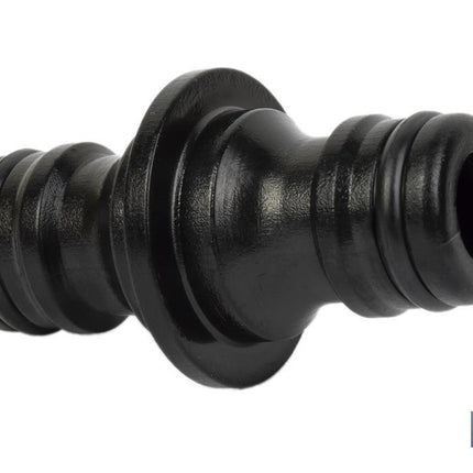 Conector doble para mangueras de jardín | Rosca macho para empalmes | Polietileno | Rápido de instalar