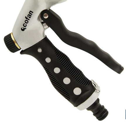 Pistola de Riego en Metal | 7 Posiciones de Pulverización | Para regar Plantas o Césped