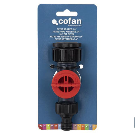 Conector con filtro de agua ajustable