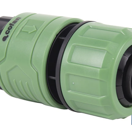 Racor reparador de mangueras de jardín | Conector de ABS | Resistente a UV | Conexión rápida y sencilla | Enlace reparador de 1 Ø25 mm