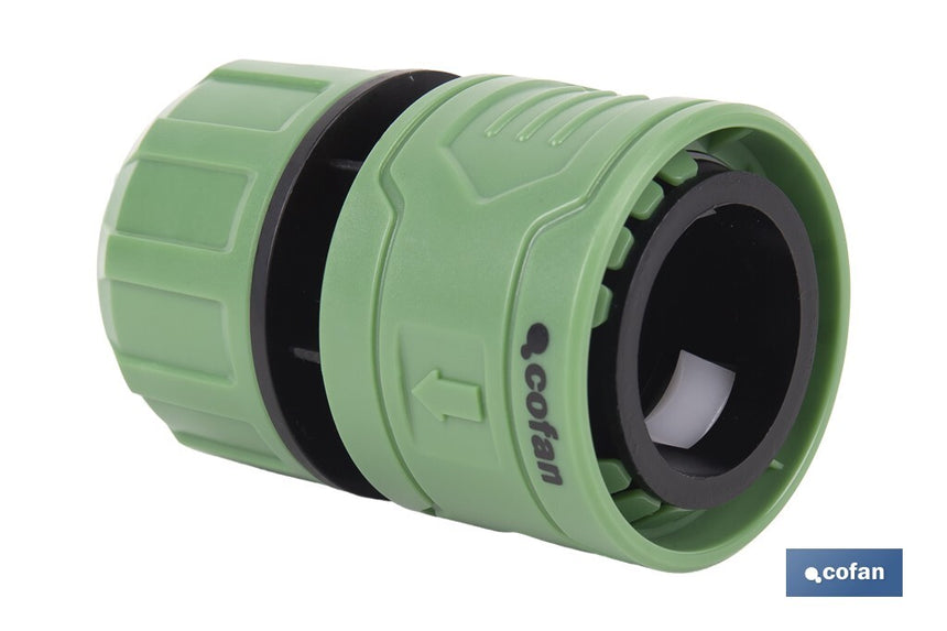 Conector de manguera | Material: ABS | Resistente y duradero | Fácil instalación | Adecuado para mangueras de Ø25 mm | Medidas: Ø5 x 8 cm