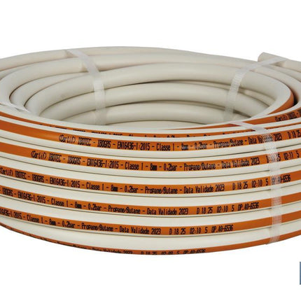Rollo de Tubo de Gas Butano Flexible | Uso específico para Portugal | Medida 8 mm x 25 m.