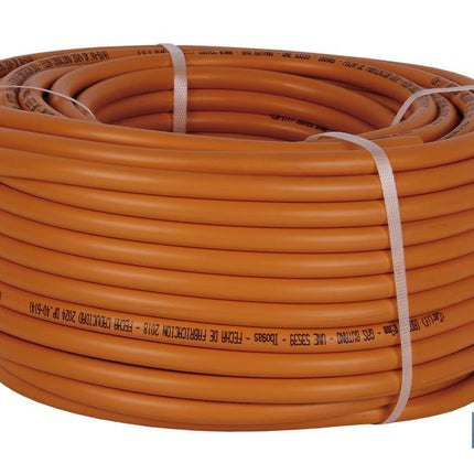 Rollo de Tubo de Gas Butano Flexible | Disponible en color naranja | Medida 8 mm x 60 m