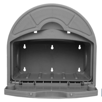 Soporte de pared para manguera con cajón | Soporte para mangueras de riego | Práctico y versátil para el jardín