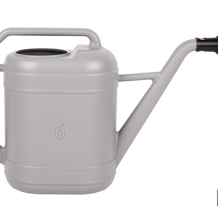 Regadera gris con cabezal desmontable de HDPE | Resistente, ligera 100 % reciclable con capacidad de 6 litros
