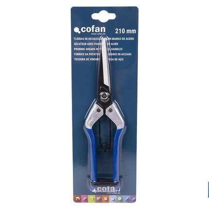 Tijeras de recolección con mango de acero de 210 mm | Para podar y recolectar cosechas