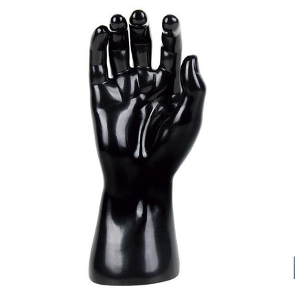 Expositor de guantes | Mano derecha expositora con base magnética | Fabricado en polipropileno de color negro
