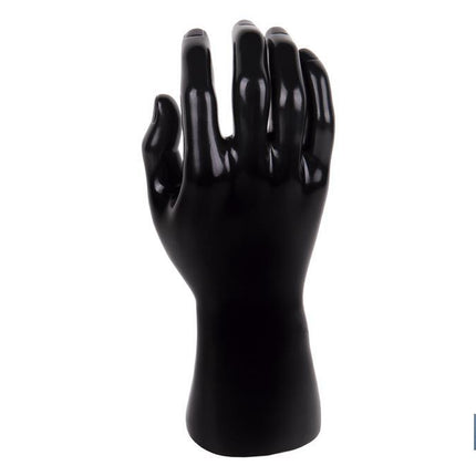 Expositor de guantes | Mano derecha expositora con base magnética | Fabricado en polipropileno de color negro
