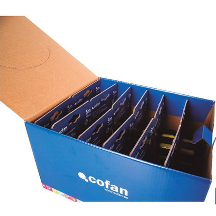 Expositor para flexómetros magnéticos de Cofan · Foto del fabricante