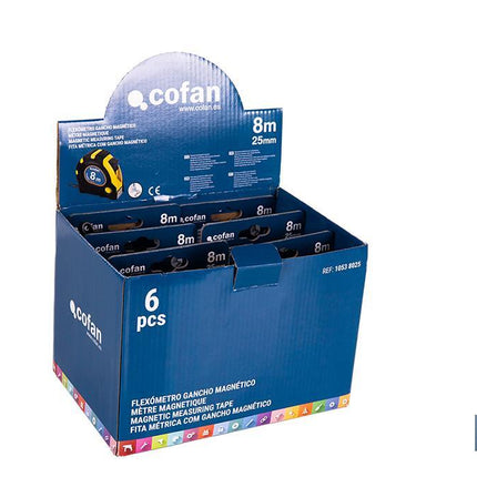 Expositor para flexómetros magnéticos de Cofan · Foto del fabricante