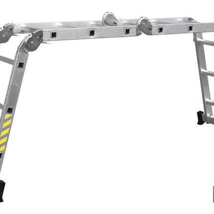 Escalera aluminio multiusos | Con 4 x 3 peldaños y 3,25 metros de longitud | Normativa EN 131 y 150 kilos