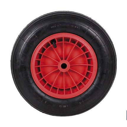 Rueda para carretilla de obra con rodamiento | Fabricada con llanta de ABS neumática | Para pesos de hasta 136 kg