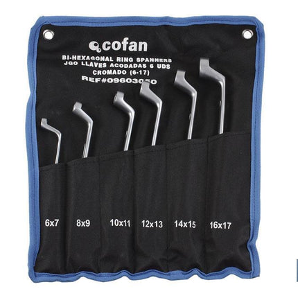 Set de llaves acodadas fabricadas en acero al cromo vanadio Cofan · Foto del fabricante