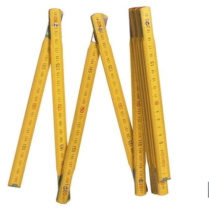 Metro de madera plegable | Regla para carpintería | Medida máxima de la regla: 2 metros