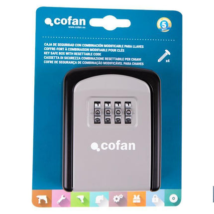 Caja de seguridad para llaves | Combinación de 4 dígitos modificable