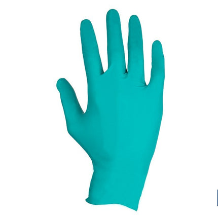 Caja de 100 guantes de nitrilo desechables de color verde, sin polvo, de alta resistencia y protección profesional Cofan · Imagen de la familia Cofan