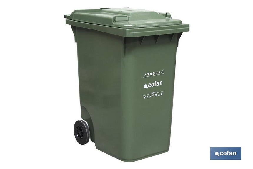 Contenedores verdes de 2 ruedas | Capacidades: 240 y 360 litros