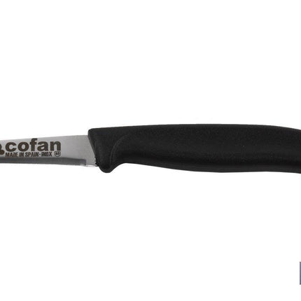 Cuchillo de Recolección pico pato | Pack de 50 Unidades | Medida de la hoja 6,5 cm | Mango de Color negro