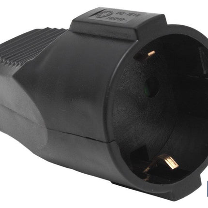 Base móvil enchufe bipolar | Color negro | 16 A - 250 V